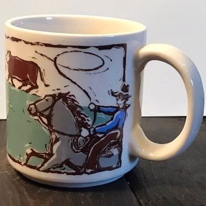 Michel & Company Vintage Cowboy Cattle Cattle Drive Coffee Mug